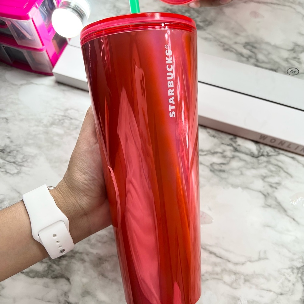 Starbucks Red Chrome Tumbler